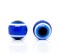 Kitcheniva 6 Pcs Dark Blue Evil Eye Stripe Round Resin Beads 10mm